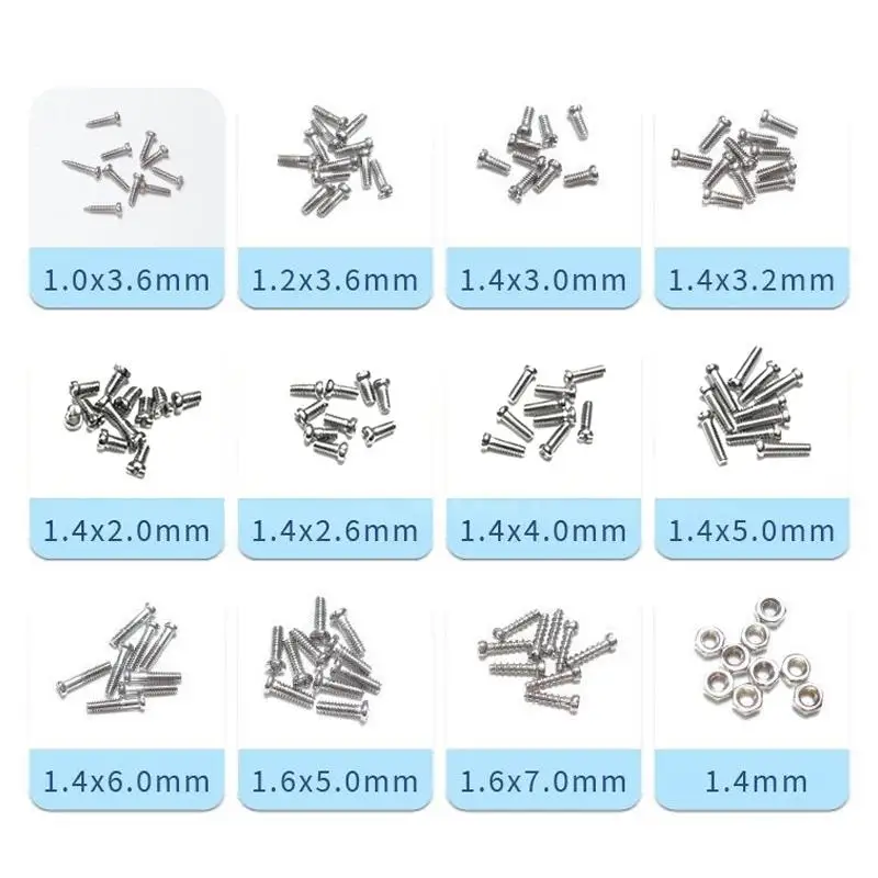 1 Set Brillenreparatur-Set mit Schrauben, Brillenreparaturwerkzeug, Brillenschlüssel, Mini-Schraubendreher, Befestigungsteile, Kunststoff-Ersatzteile – Detail 3
