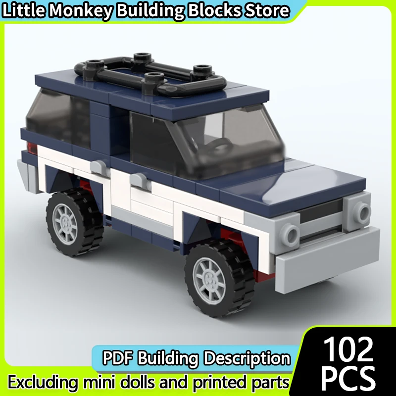 

City Car Model MOC Building Bricks Full-Size Sport Utility Vehicle Modular Technology Children Holiday Gifts Assemble Toys Suit