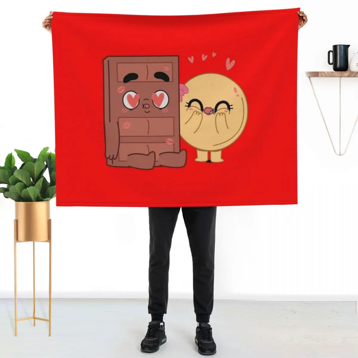 Choco And Pancake Couples Love Throw Blanket decorative Blankets Sofas Of Decoration Moving Beautifuls Blankets For Bed Blankets