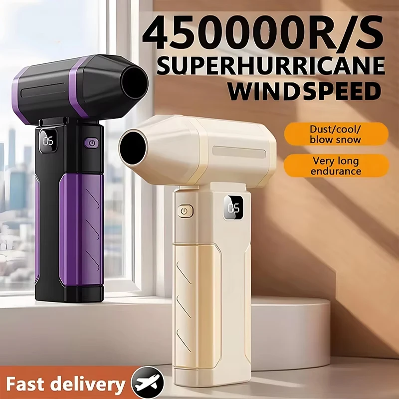 

Air Blower 450000RPM Mini Turbo Jet Fan High Speed Turbo Violent Fan Brushless Motor Handheld Duct Fan PC Cleaning Tool