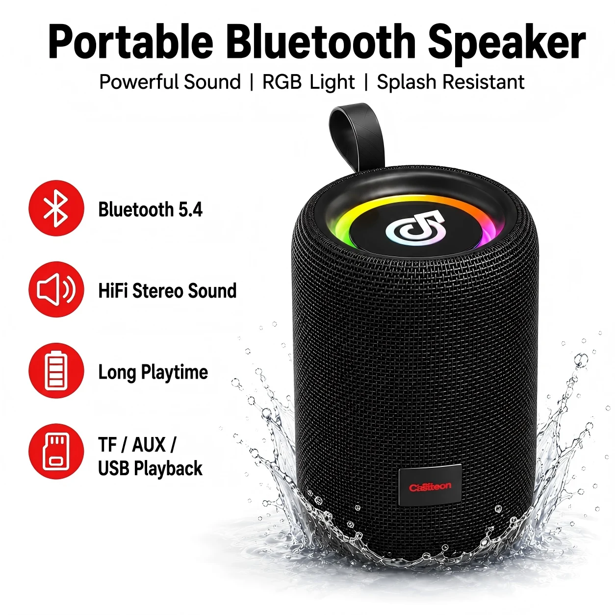 Outdoor Camping Videos - Portable Bluetooth Speaker IPX5 Waterproof, Bluetooth