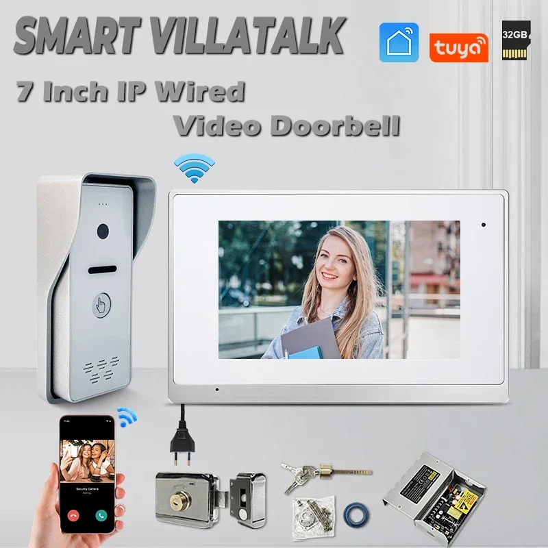 

Factory Supply photo record captured visitor calling cheap wired door release 2 station intercom entry system