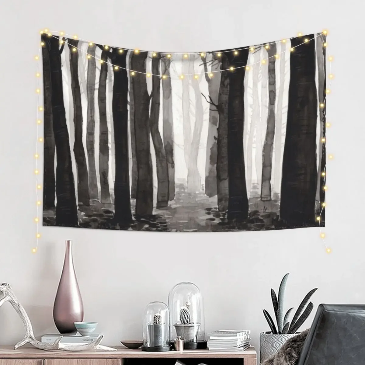 Monochrome Forest Tapestry Decoration For Bedroom Decorative Wall Murals Wall Decor Wall Tapestries Tapestry