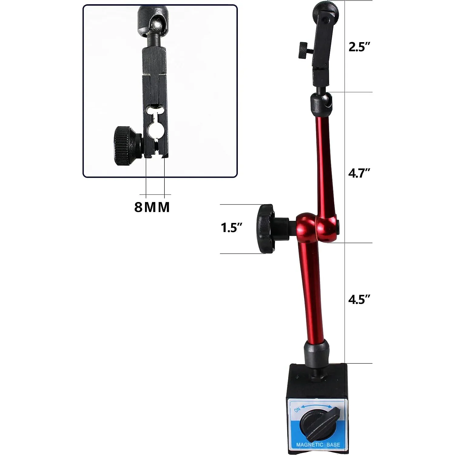 Height 350mm Universal Flexible Magnetic Base Holder Stand Tool For Dial Indicator Lever Dial Indicator Test