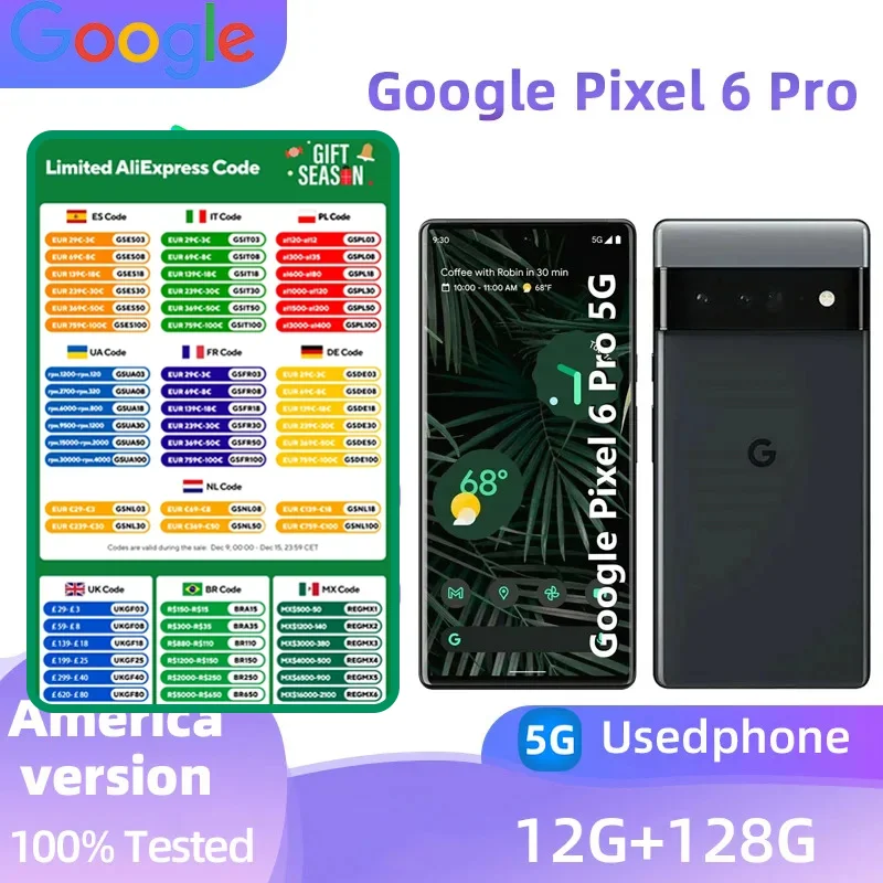 Google Pixel 6 Pro 5G Unlocked Mobile Phone 6.7