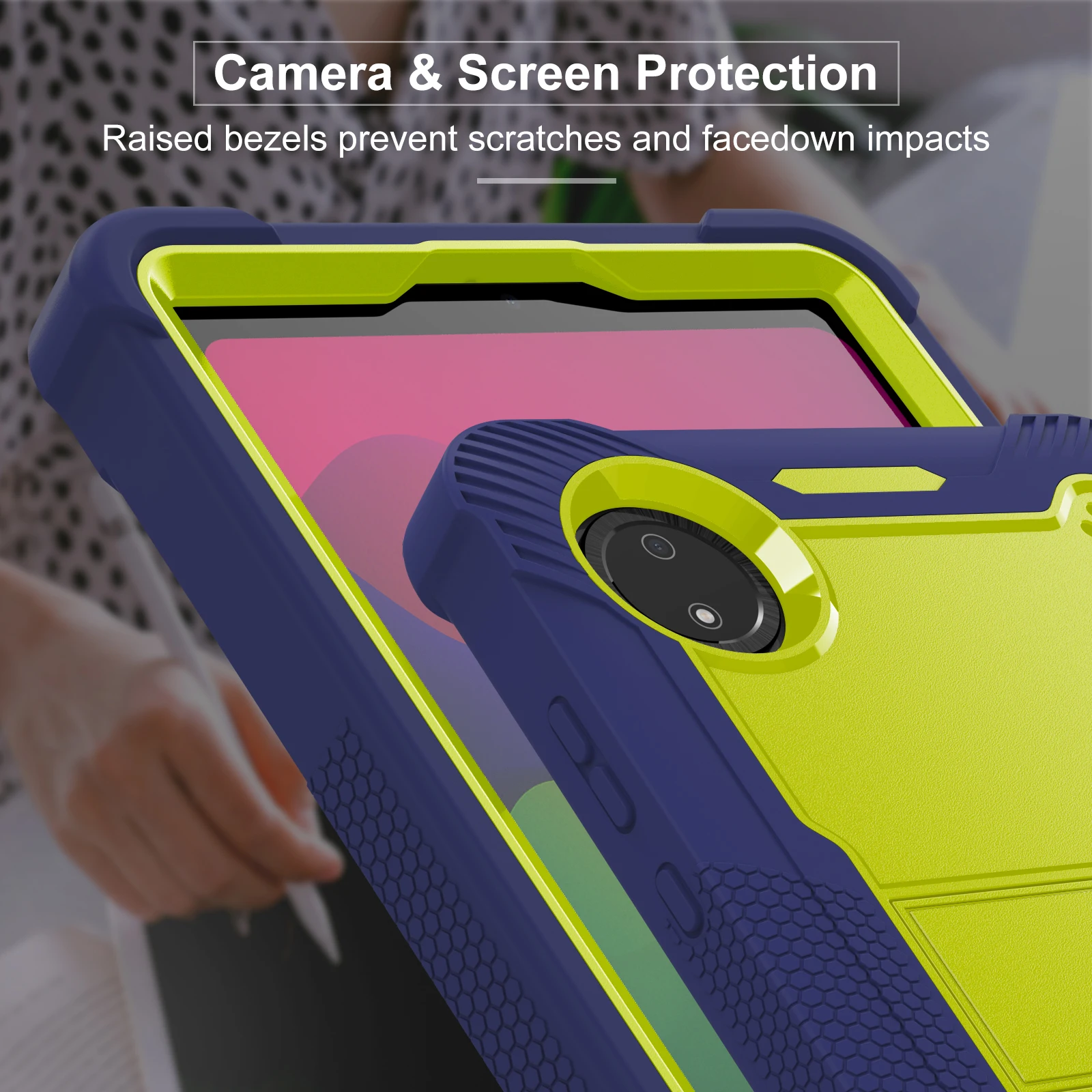 Capa híbrida com suporte para xiaomi redmi pad se 8.7 2024, capa armadura para redmi pad se 4g 8.7 polegadas crianças pc-concha resistente de silicone