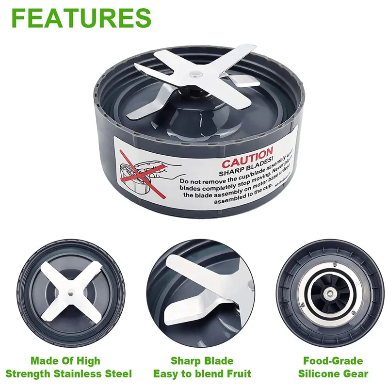 شفرة مستخرج ABZA-2X مناسبة لسلسلة شفرة نوتري بوليت 600 وات / برو 900 وات لشفرة خلاط نوتري بوليت