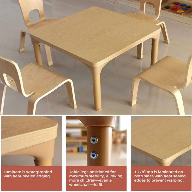 Modern Toddler Storage Child Care Center Cabinet Wooden Kindergarten Early Kindergarten Day Care Kindergarten Furniture Set
