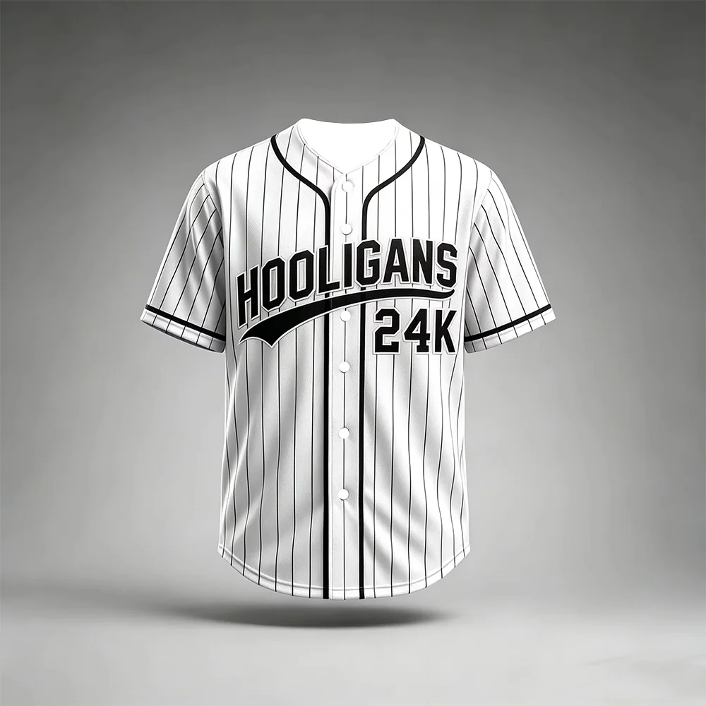 Unisex 2026 Bruno Mars 24K Hooligans Baseball Trikot Kurzarm Hip-Hop Streetwear Top für Fans Männer Frauen Kinder Erwachsene – Detail 5