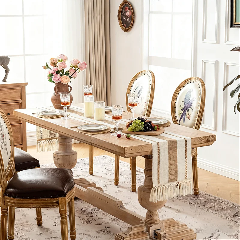 

4/6/8 Sets Boho Dining Table Decorations Farmhouse Placemats Rustic Table Runner Napkins Rings for Home Kitchen Dining Room