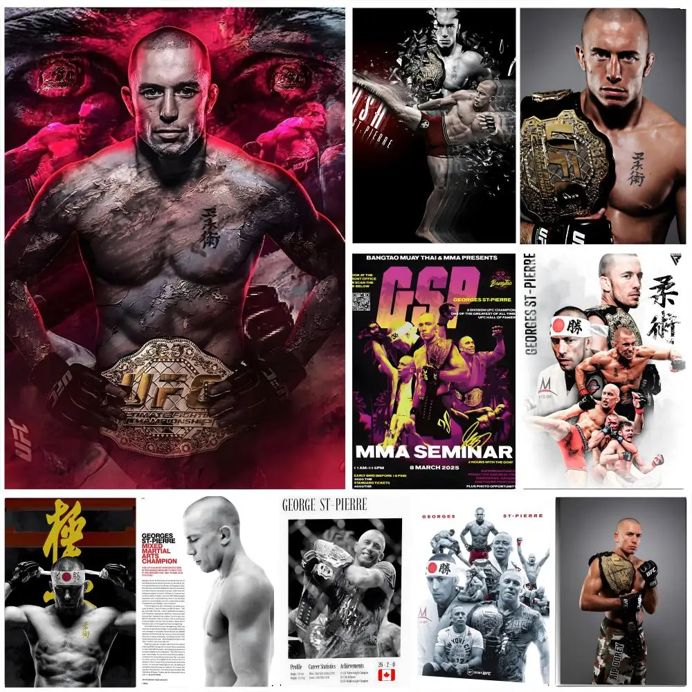 G-Georges S-St-Pierre "GSP" Poster Self-adhesive Art Waterpr