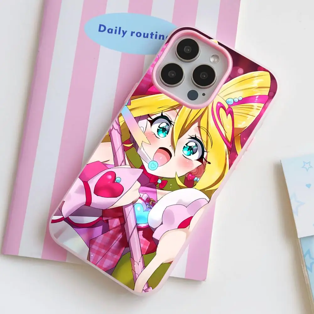 

Sakura Uta Cure Idol Jelly Double layer Pink Mobile Phone Case for iPhone 17 16 15 14 13 12 11 Air Pro Max Plus Protective