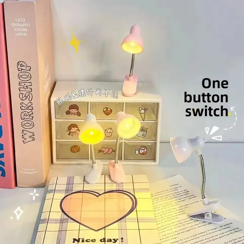 Lámpara de lectura portátil y respetuosa con los ojos, luz cálida y brillante con Clip y batería de larga duración para libros y escritorios, 1 ud.  