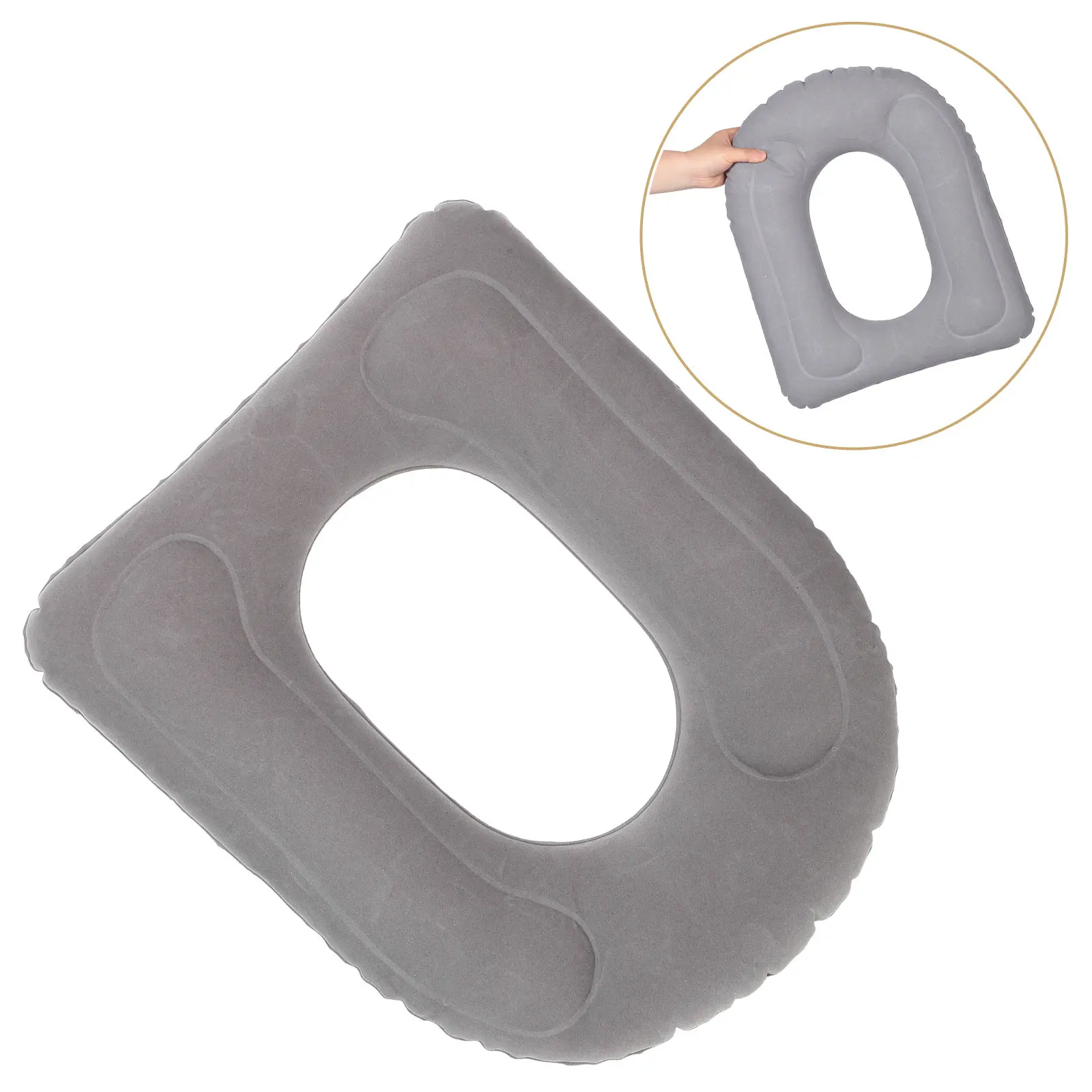 

Надувная подушка для унитаза из ПВХ, удобная для пожилых людей, портативная, для путешествий, с функцией снятия давления, для взрослых