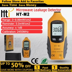 HTI HT-M2 mikrofalowy wykrywacz nieszczelności przenośny cyfrowy wyświetlacz LCD podświetlenie wysoka dokładność miernik testowy promieniowania 0-9.99mW/cm2