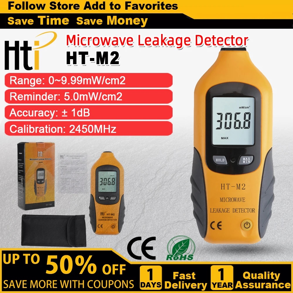 hti portatil microondas vazamento detector tester radiacao alta precisao display lcd digital backlight medidor ht m2 0 999mw cm2 01