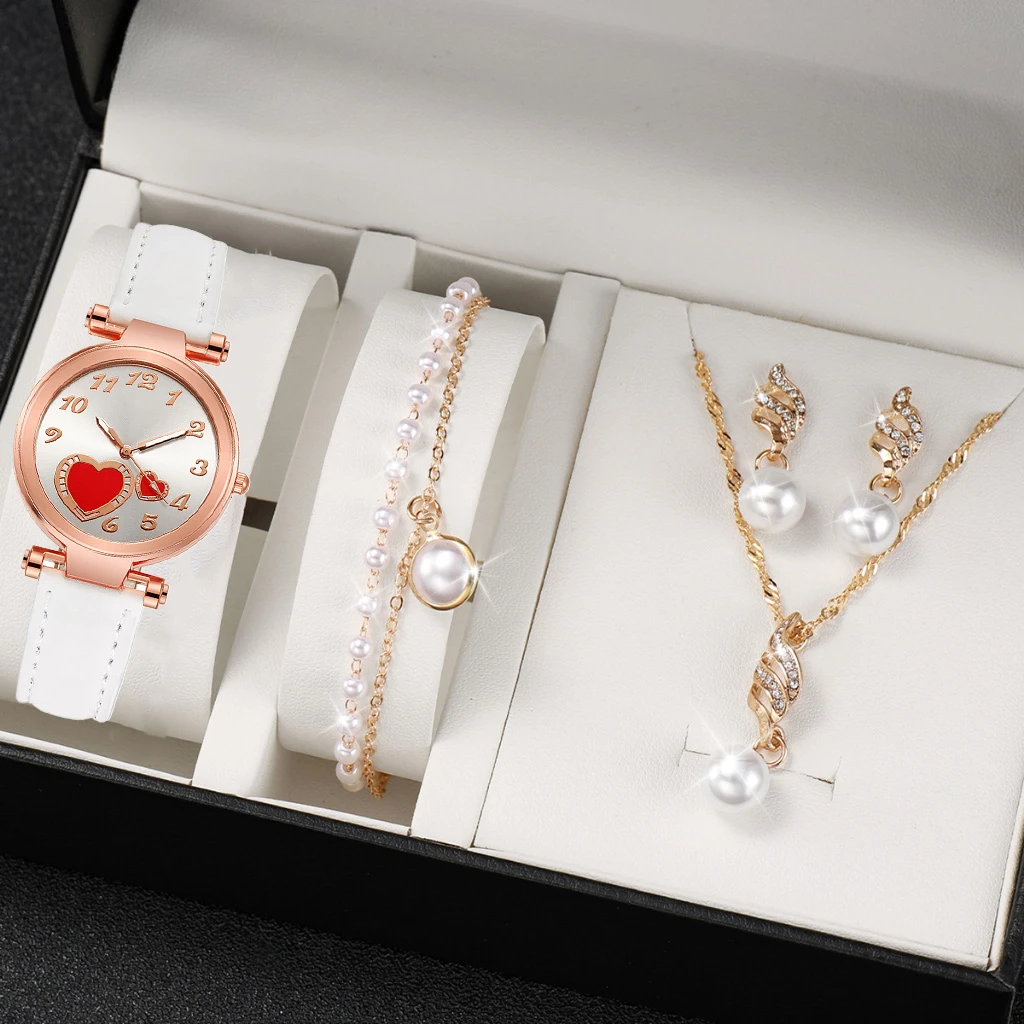 Relógio retrô simples feminino com mostrador amor, Relógios quartzo arte estudante, Moda