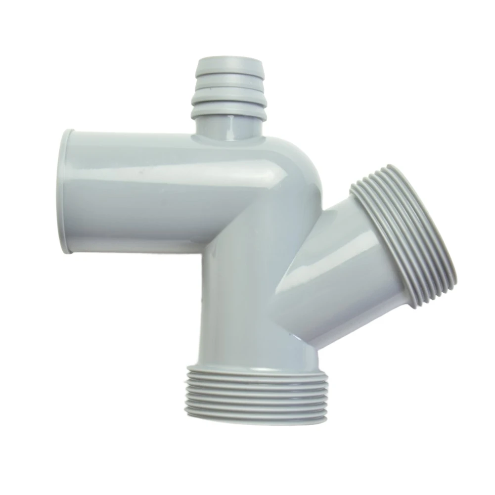 Food Waste Disposer T-Junction Bend, Plastic Sewer Fitting For Single/Double/Four-Way Configuration, Gray Or Black