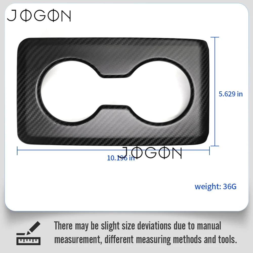 DRY Carbon Fiber Car Interior Rear Seat Water Cup Holder Overlay Accessories For Acura Integra Type S A-Spec 2023 2024 2025