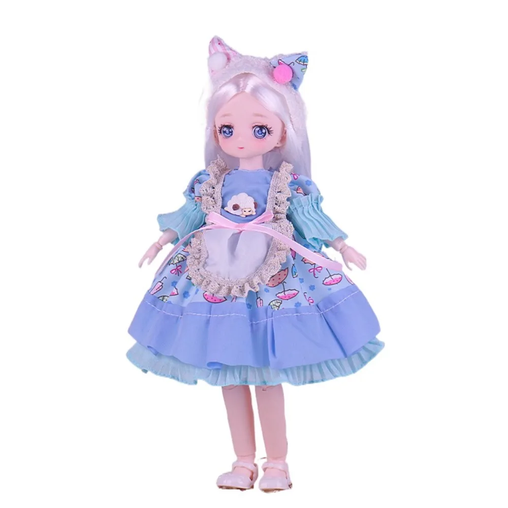 Muñeca Bjd móvil múltiple de 30cm, juguete con ojos atractivos, muñeca de princesa de encaje articulada con bola, muñeca articulada extraíble, muñecas BJD