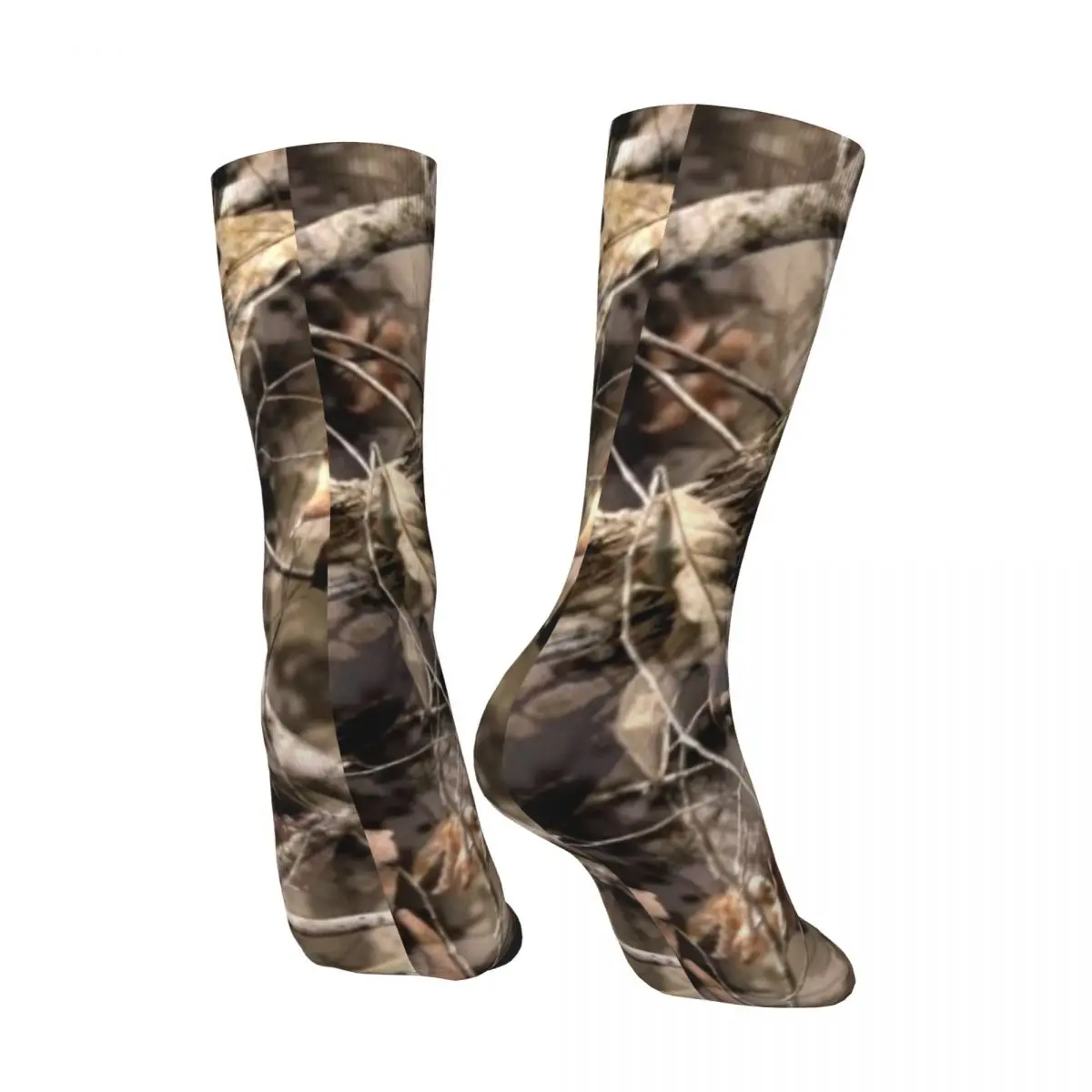 Adults Men Socks Hunting Camo Real Tree Stockings Winter Casual High Quality Socks Graphic Climbing Non-Slip Socks