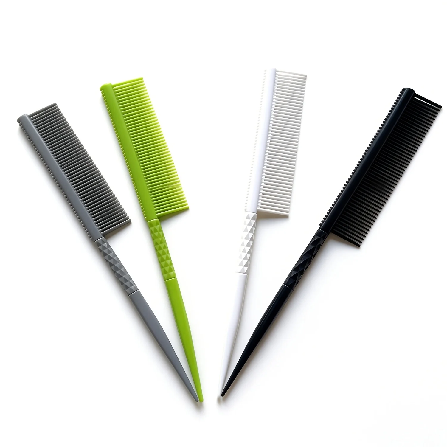 4PCS Anti Slip Sectioning Fine Tooth Comb Set Hair Comb Hairdressing Tool Portable