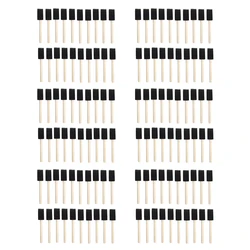 작은 폼 페인트 브러시 스폰지 폼 브러시 페인팅 세트, 나무 손잡이 1 인치 페인트 브러시 도구 페인팅 세트, 120 개