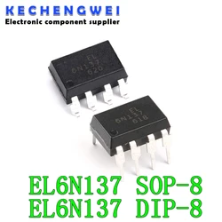 10PCS/LOT 6N137 EL6N137 6N137M DIP8 6N137SD EL6N137S SOP8  High-speed isolated optocoupler logic output