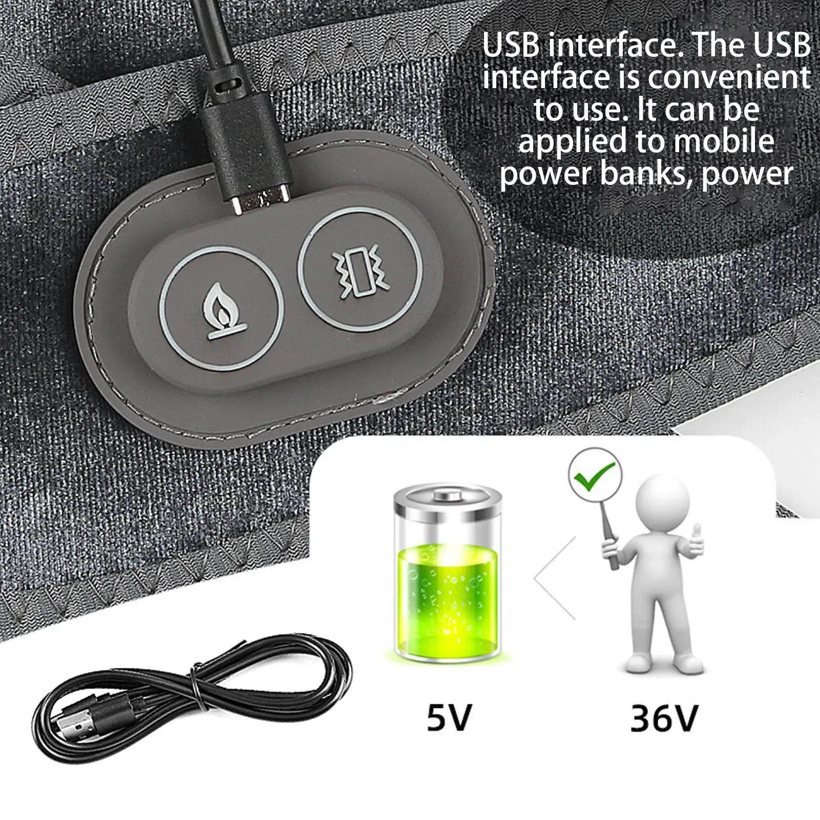 

Электрическая грелка для шеи, зимняя грелка для шеи, плеч, 3 режима температуры, регулируемая USB-подогрев шеи