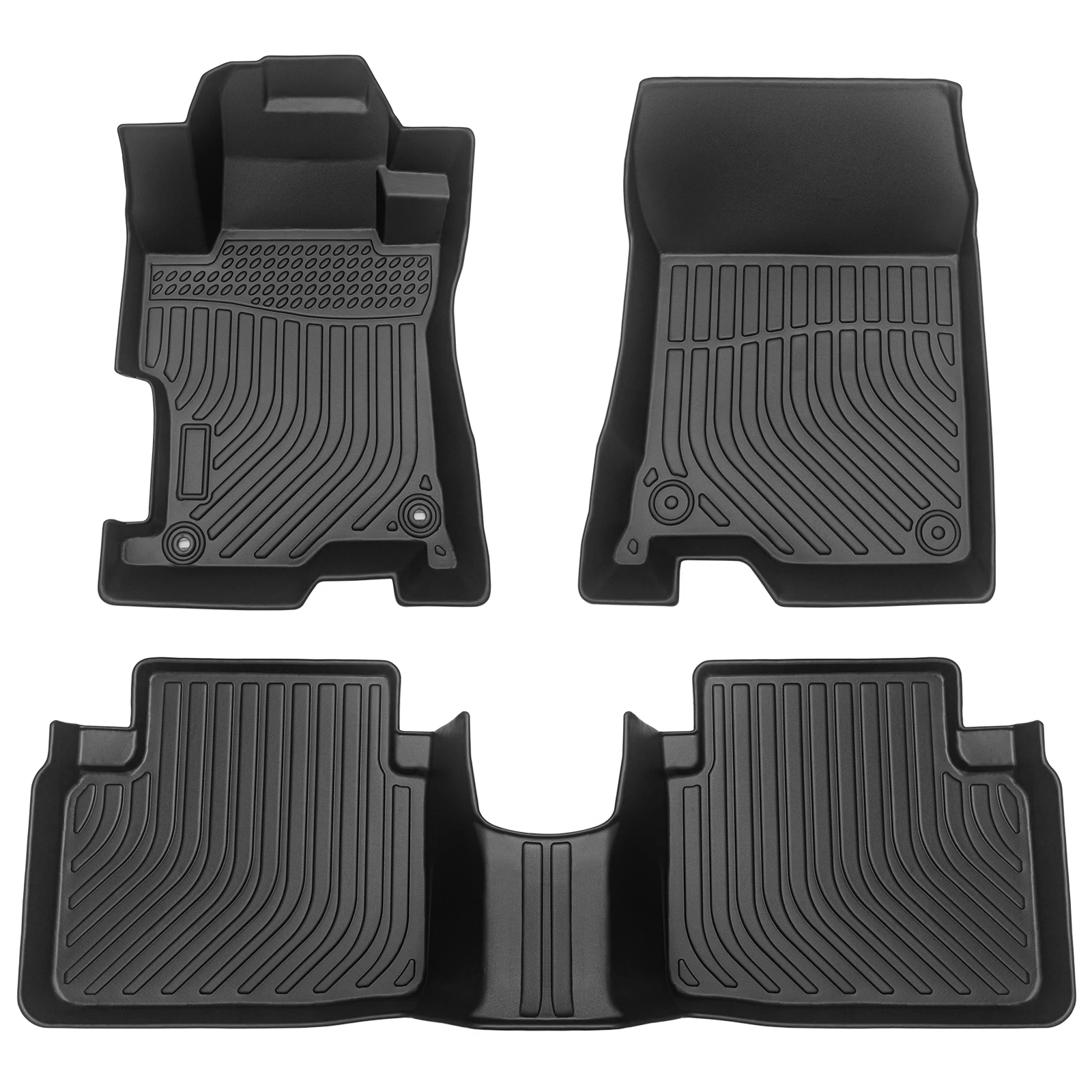

Car Floor Mats for 2008-2012 Honda Accord，All-Weather TPE Rubber Floor Mats