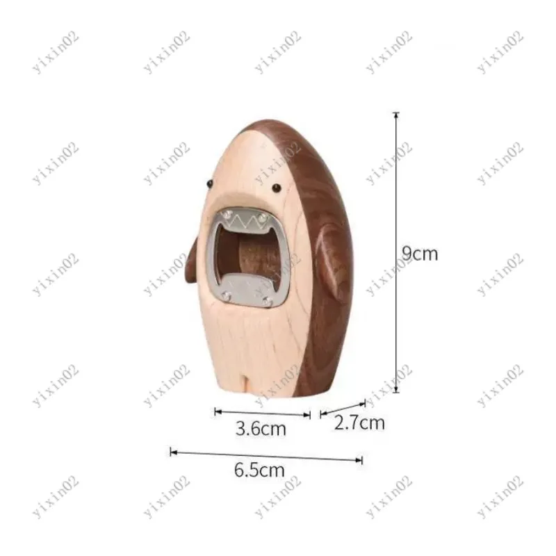 Simple Creative Solid Wood Beer Opener Portable Home Wooden Bottle Opener Ornament Decor