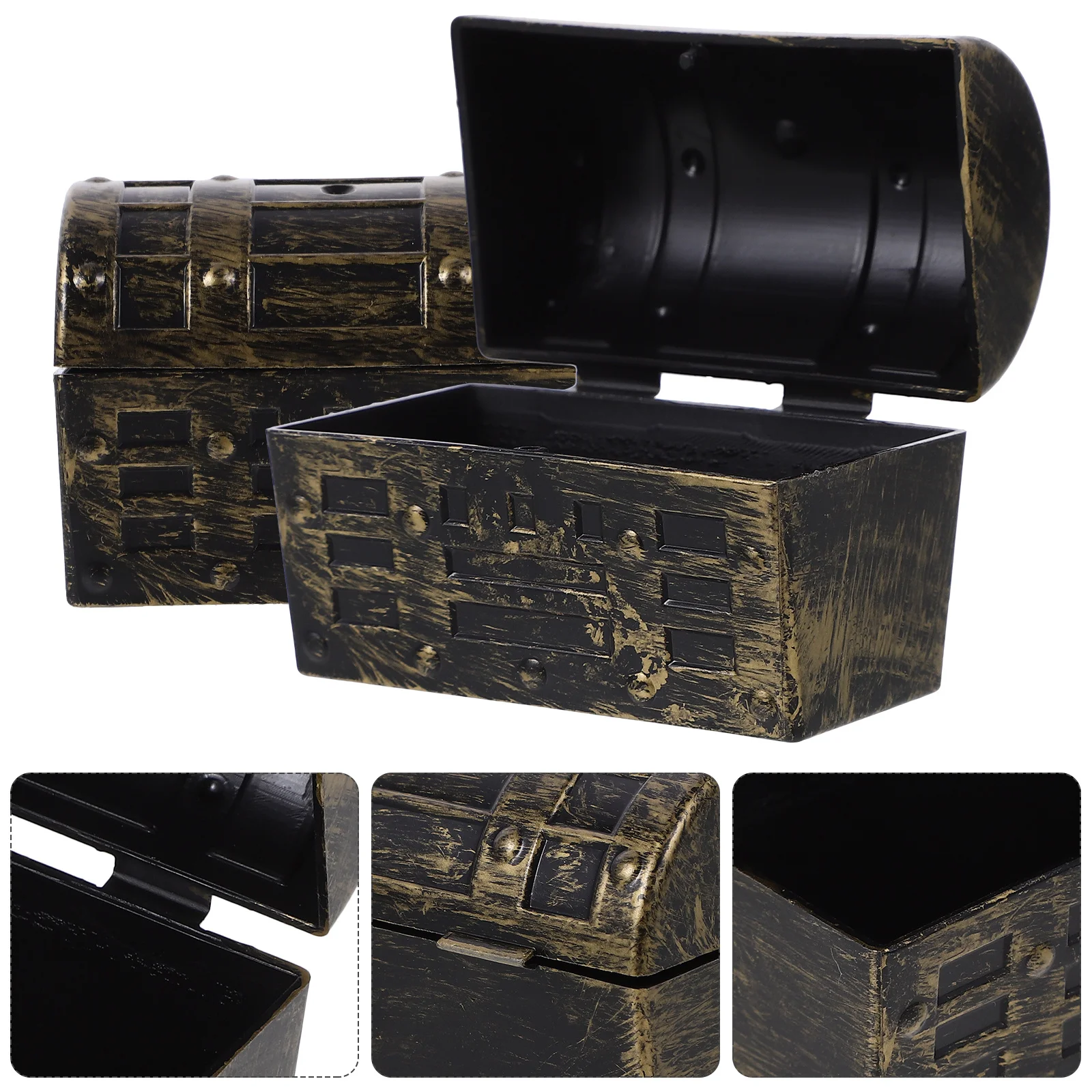 6Pcs Pirate Party Favor Boxes Reliable PP Material Eye-Catching Appearance Mini Storage Chest for Special Occasions
