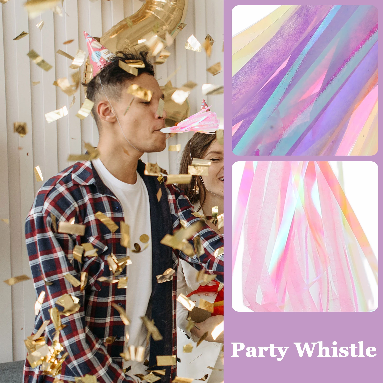 

24 Pcs Party Props Colorful Fringe Blowouts Birthday Blower New Years Eve Decor Toy Musical Instrument Noisemaker Plastic