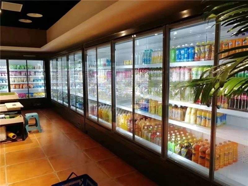 Customized 6 Glass Door Beverage Display Refrigerator/display Cooler with Glass Door/walk in Cooler for Beverage