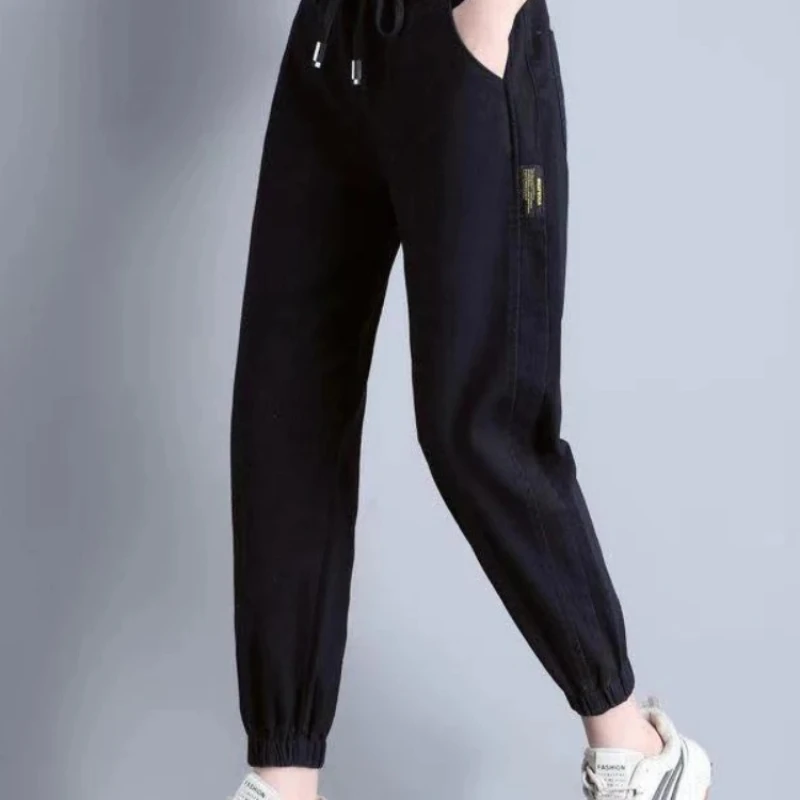 Jeans da donna Harem gamba dritta pantaloni da cowboy femminili giapponese Y2k aderente tendenza 2025 pantaloni casual moda retrò stile coreano