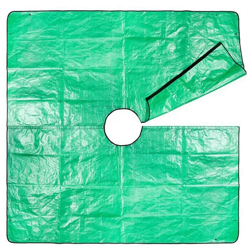 Garden Tree Pruning Waterproof Tarp With 12 Inch Hole For Tree And Hedge Trimming Accessories