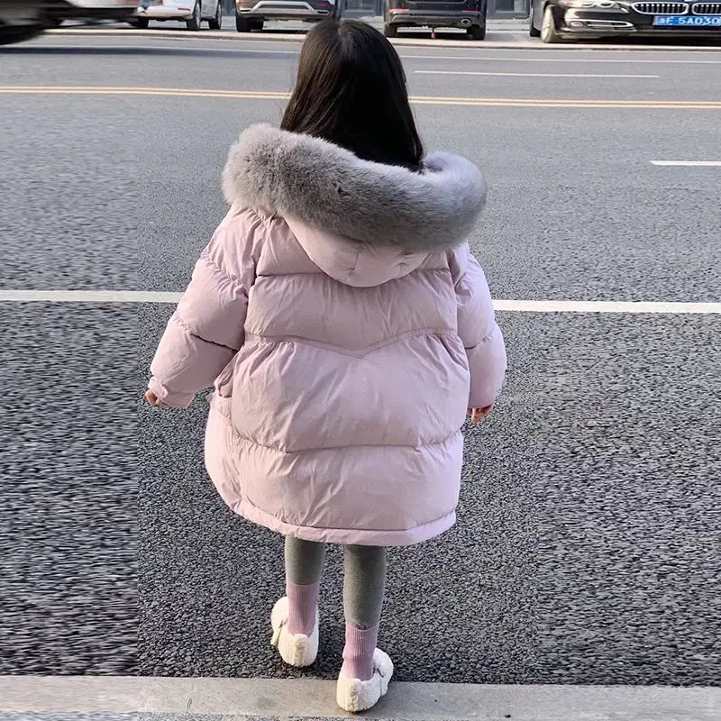 Girl Winter Jacket Kids Girls Coat Fashion Warm Hooded Clothes Jacket Children Outerwear Clothing 4-12 Years Teenage Kids Parkas