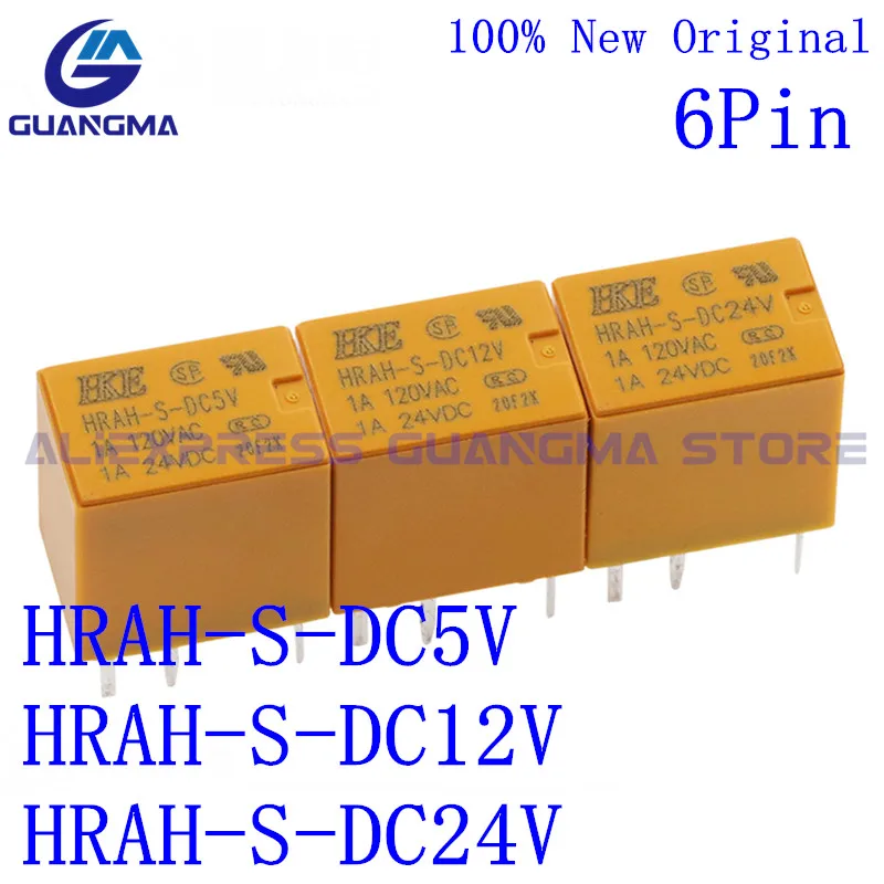 

10PCS 100% Original New Subminiature Signal Relay HRAH-S-DC5V HRAH-S-DC12V HRAH-S-DC24V 5VDC 12VDC 24VDC 6Pin 1A 125VAC