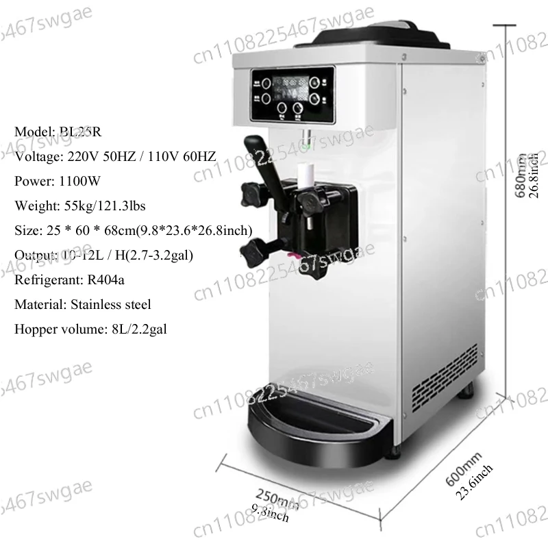 Commercial Ice Cream freezer Machine 3-flavor Yogurt Maker One-click Clean 18L/H LCD Display new soft ice cream machine