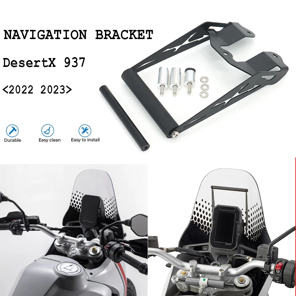 

New Motorcycle Front Mid Navigation Bracket GPS Mobile Phone Charging For Ducati Desert X DesertX 937 2022 2023