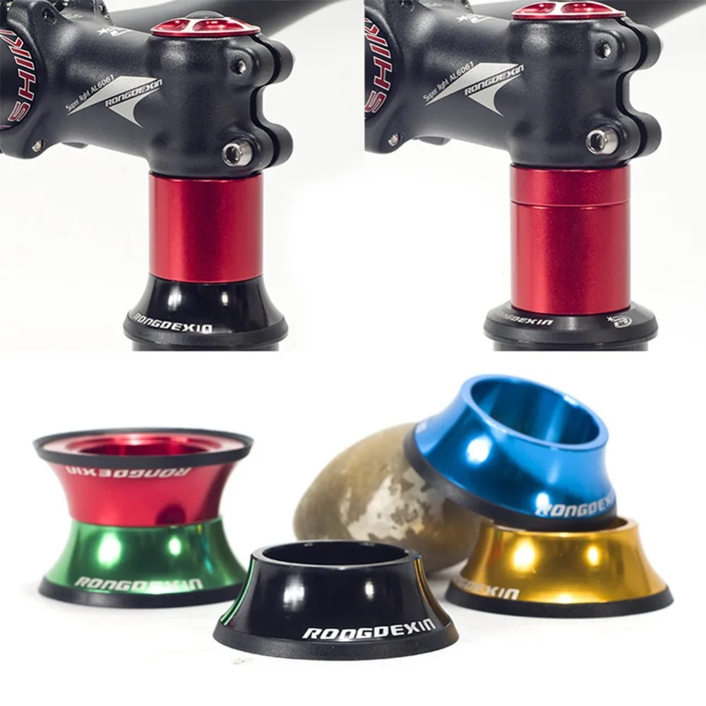 Stem Top MTB Road Bike Aluminum Alloy Bike Headset Spacers Bike Bowl Sealed Cap Bicycle Fork Tube Cap Raise Handlebar Ring