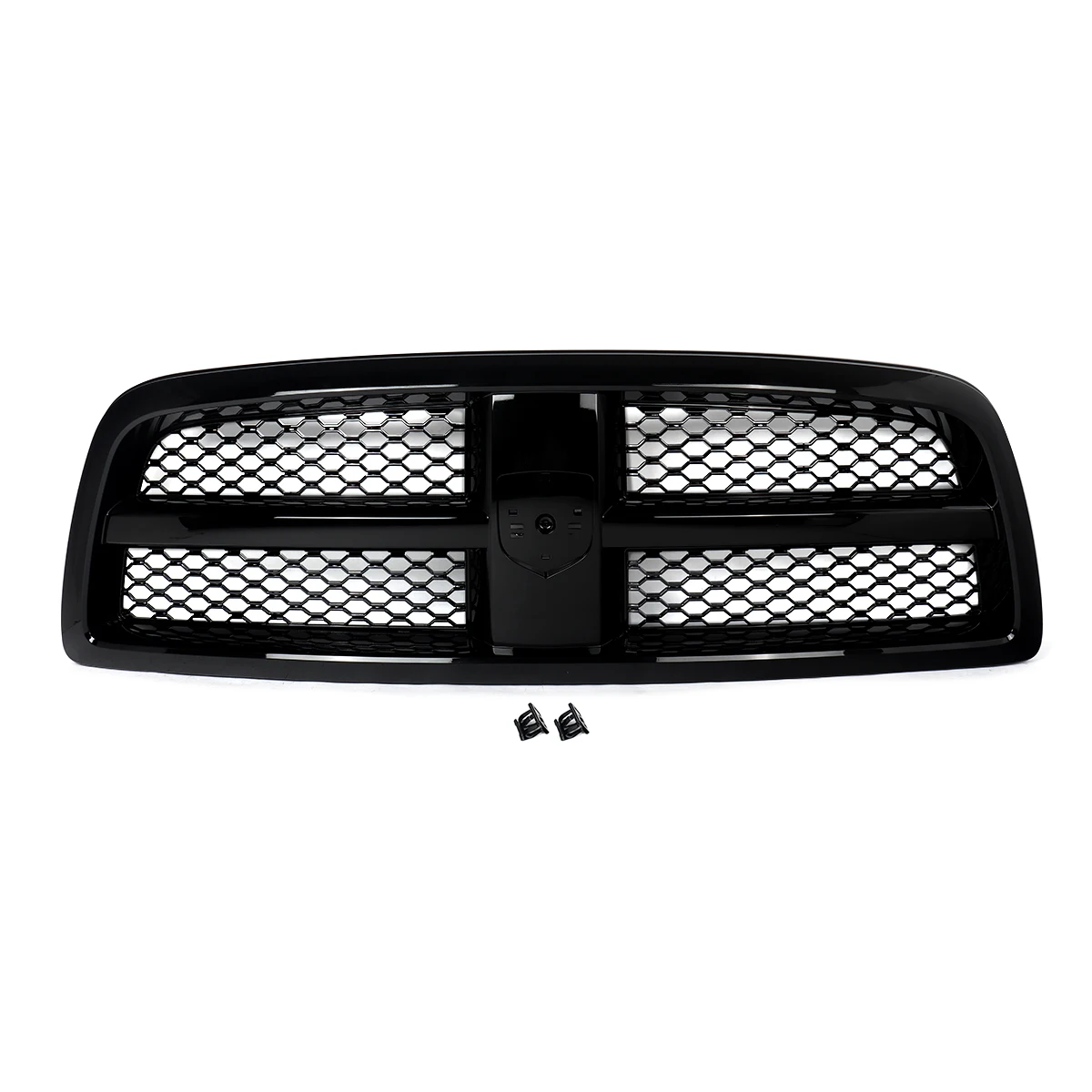 Glossy Black Car Front Bumper Grills fit for Dodge RAM 2009-2021 Front Grills Honeycomb Mesh Grid Racing Grills Front Hood Grill