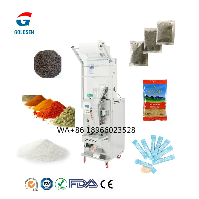 

Automatic Tea Powder Coffee Nuts Weighing Filling Small Sachet Back Seal Packer PE Film Sugar Granules Bag Packing Machinery