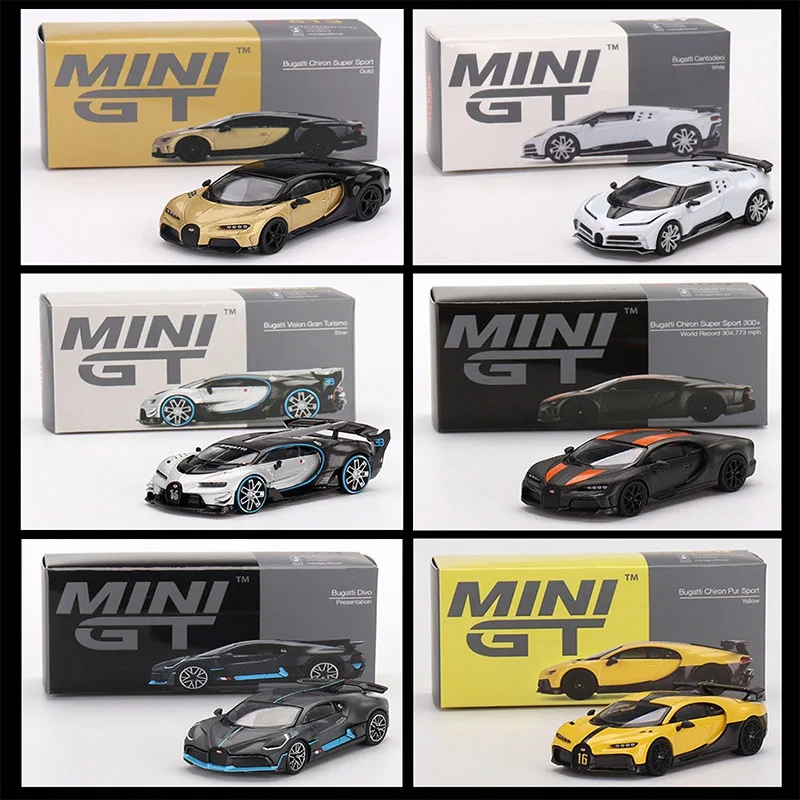 Mini 1:64 car alloy model Chiron/Vision Gran/Divo GT manufacturer die-cast model car play gift for adults and children