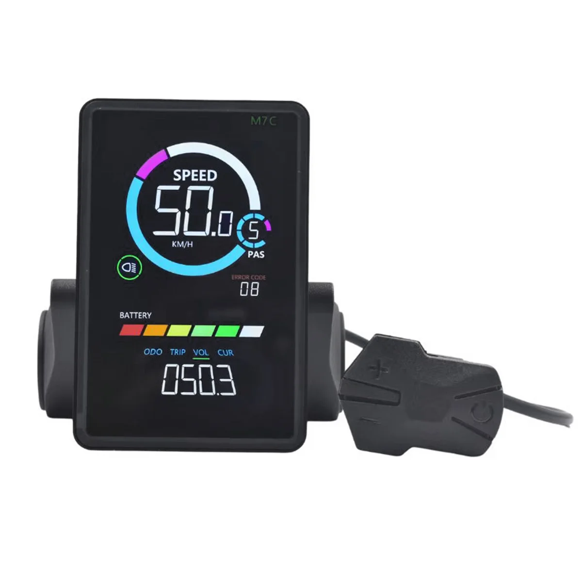 M7C-2 Electric Bike LCD Display 24V-60V+36V 350W Sine Wave Controller E Scooter LCD Panel for Mountain E Bike SM 5+2PIN