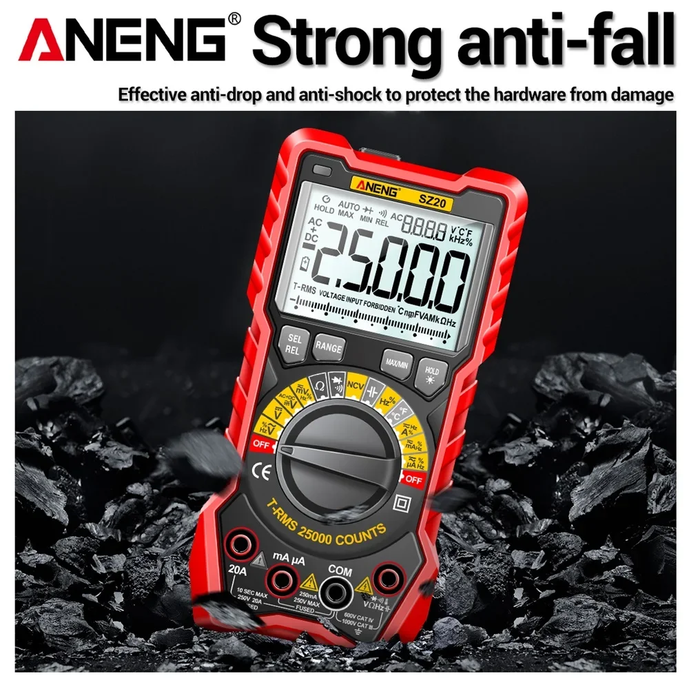 ANENG SZ20 Industrial High Precise 25000 Counts Autorange Car Multimeter NCV Smart Tester LCR Meter Multimetro Multitester Tools