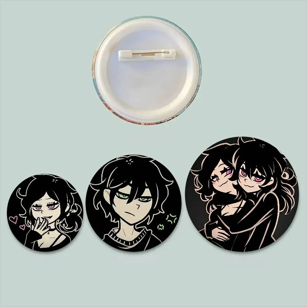 Game The Coffin Of Andy And Leyley Cute Anime Figure Icon Badge Handmade Tinplate Brooch For Backpack Clothes Ornament Gifts