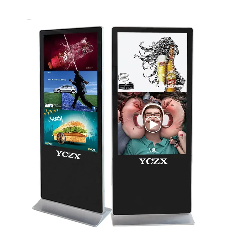 Indoor Floor Stand 65 Inch Touch Screen Kiosk Advertisement Lcd Display Machine Digital Signage