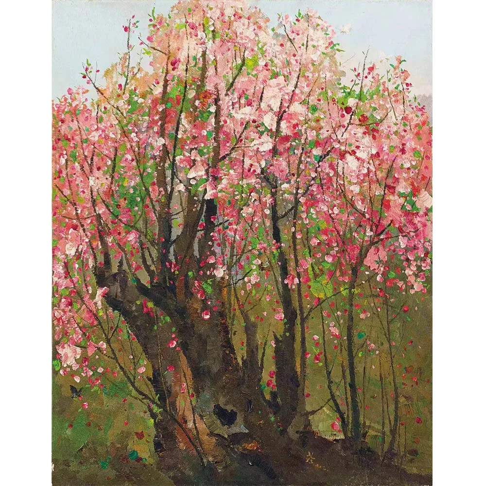 

Hand painted flower oil painting,Red plums,Landscape painting on canvas, Home interior decoration,picture for wall,Free shipping