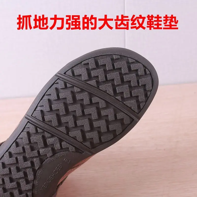 Winter outdoor shoes lace-up non-slip wear sports casual hiking boots men's warm shoes mid-top men's hiking boots